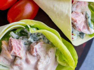 Tuna Salad Wrap With Caesar Salad Tuna Salad Wrap With Caesar Salad