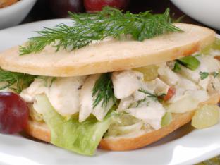 Gluten Free Chicken Salad Sandwich With Caesar Salad Gluten Free Chicken Salad Sandwich With Caesar Salad
