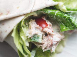 Gluten Free Tuna Salad Wrap With Caesar Salad Gluten Free Tuna Salad Wrap With Caesar Salad