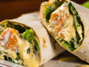 Gluten Free Vegetarian Caesar Wrap With Caesar Salad Gluten Free Vegetarian Caesar Wrap With Caesar Salad