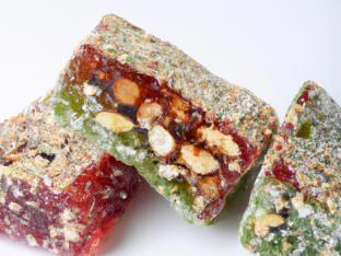 Individually Packaged: Honey, Pistachio and Sesame Seeds Turkish Delight Individually Packaged: Honey, Pistachio and Sesame Seeds Turkish Delight