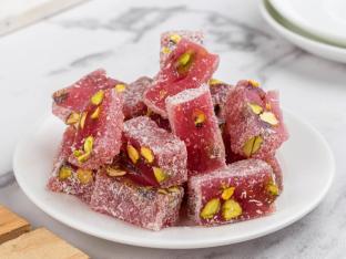 Pomegranate and Pistachio Turkish Delight Pomegranate and Pistachio Turkish Delight