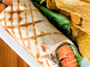 Salmon Wrap and Pita Chips Salmon Wrap and Pita Chips