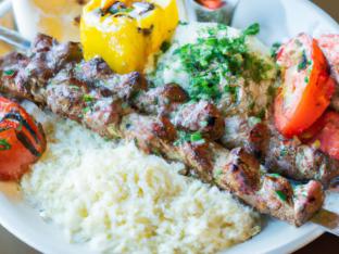 Halal Certified Lamb Shish Kebab Plate Halal Certified Lamb Shish Kebab Plate