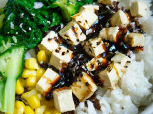 Organic Tofu, Rice, Cucumber, Cabbage, Kale, Corn, Green onion, Soft Tofu, & Nori Organic Tofu, Rice, Cucumber, Cabbage, Kale, Corn, Green onion, Soft Tofu, & Nori