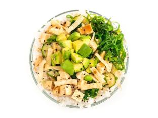 Regular Sweet Shoyu Tofu (v) over Salad