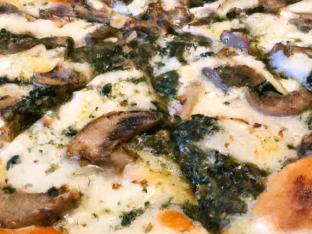 Personal Pesto & Mushroom Pizza