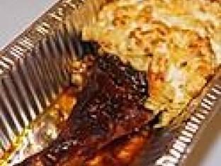 Smoked BBQ Turkey Legs Layered with Baked Mac 'n Cheese Smoked BBQ Turkey Legs Layered with Baked Mac 'n Cheese