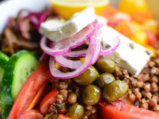 Mediterranean Bowl with Organic Greens