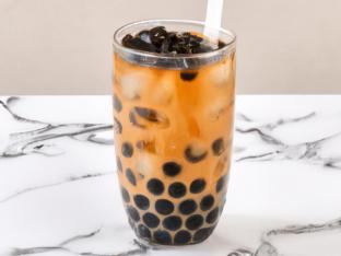 Brown Oolong Milk Tea with Pearl Boba [50% Sweet]