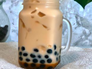 Dairy Free Jasmine milk tea With pearl Boba [50% Sweet]