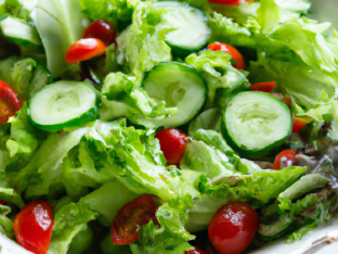 Side Garden Salad With Italian Vinaigrette on the Side Side Garden Salad With Italian Vinaigrette on the Side