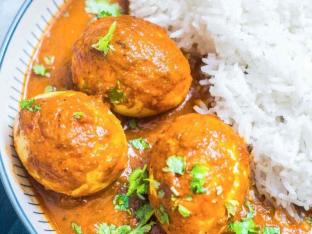 Egg Curry With Basmati Rice and Aloo Gobi Egg Curry With Basmati Rice and Aloo Gobi