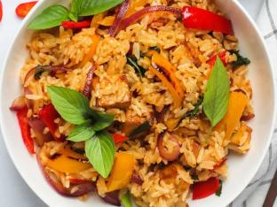 Spicy Thai Basil Fried Rice (Jain) [18 oz]