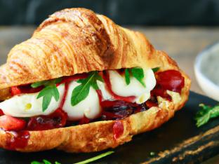 Homemade Vegetarian Croissant Homemade Vegetarian Croissant