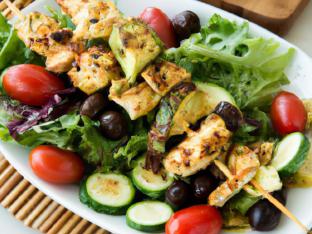 Gluten Free Halal Certified Chicken Shish Kebab Entree Salad (2oz Dressing) Gluten Free Halal Certified Chicken Shish Kebab Entree Salad (2oz Dressing)