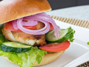 Maverick's Chicken Sandwich With Side Salad and Balsamic Vinaigrette Maverick's Chicken Sandwich With Side Salad and Balsamic Vinaigrette
