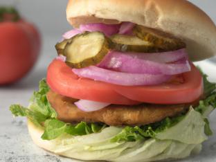 Maverick's Impossible Burger With Side Salad and Ranch Dressing Maverick's Impossible Burger With Side Salad and Ranch Dressing