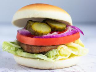 Maverick's Impossible Burger With Side Salad and Balsamic Vinaigrette Maverick's Impossible Burger With Side Salad and Balsamic Vinaigrette