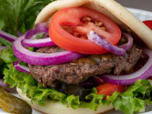 Light Carb Maverick's Classic Lettuce Wrap Burger With Side Salad and Ranch Dressing Light Carb Maverick's Classic Lettuce Wrap Burger With Side Salad and Ranch Dressing