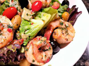 Dairy Free Grilled Shrimp Greek Entree Salad Dairy Free Grilled Shrimp Greek Entree Salad