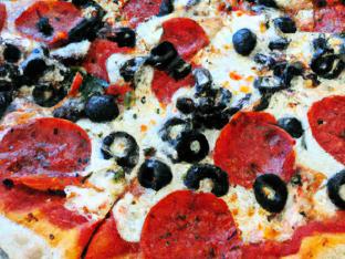 Dairy Free Personal Pepperoni & Black Olives Pizza