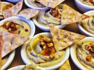 Individual Pita Chips and Hummus