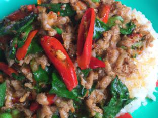 Pork Chili Basil Fried Rice [21 oz]