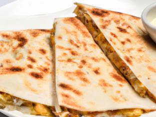 Vegan Tres Cheese Quesadilla with Cauliflower