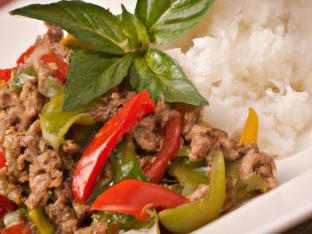 Spicy Thai Basil Leaves with Beef [16 oz]