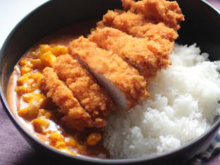 [Special Diet] Chicken Katsu Over White Rice with Creamed Corn and Fried Sweet Potatoes (Nightshade-Free)
