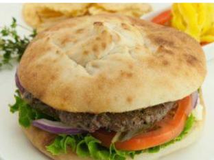 Greek Kofta Pita with Side Salad Greek Kofta Pita with Side Salad