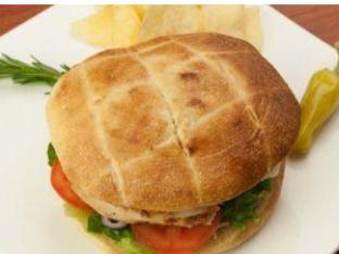 Meatball Parm Panini with Side Salad Meatball Parm Panini with Side Salad