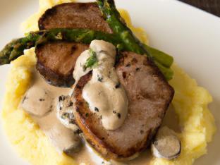 Pork Tenderloin Medallions with Wild mushroom Sauce Pork Tenderloin Medallions with Wild mushroom Sauce