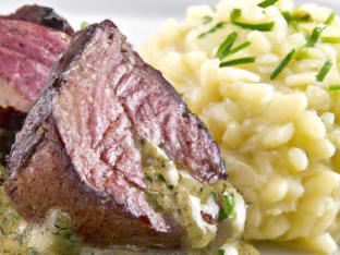 [Boxed] Filet Mignon and Mustard Risotto