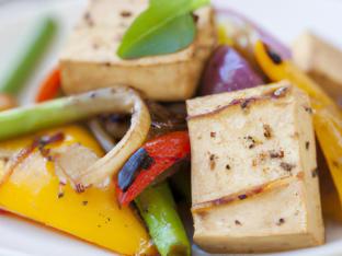 [Special Diet] Grilled Tofu with Roasted Vegetables (Olive Oil Only)