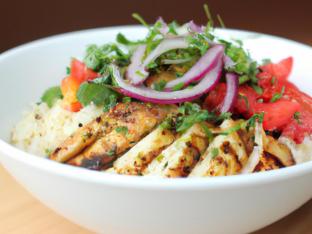 Chicken Bowl with Avocado Jalapeno Sauce Chicken Bowl with Avocado Jalapeno Sauce