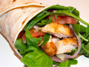 Chicken Pita with Spicy Buffalo Sauce Chicken Pita with Spicy Buffalo Sauce