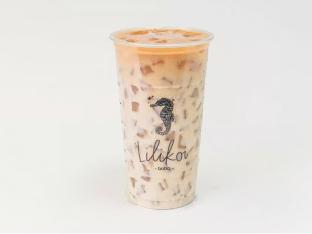 Brown Oolong Milk Tea with Pearl Boba [25% Sweet]