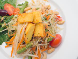 Papaya Salad | Tofu [Extra Dressing]