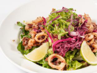 Squid Legs Salad (Geso Karaage Salad) [Extra Dressing]