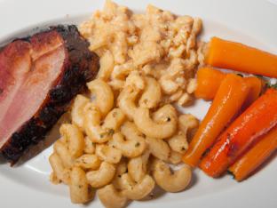 Honey Glazed Ham with Mac and Cheese and Honey Roasted Carrots Honey Glazed Ham with Mac and Cheese and Honey Roasted Carrots