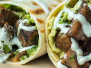 Halal Certified Combo Lamb and Chicken Shawarma Wrap and Pita Chips Halal Certified Combo Lamb and Chicken Shawarma Wrap and Pita Chips