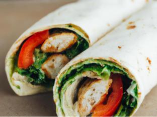 Halal Certified Chicken Shawarma Wrap and Pita Chips Halal Certified Chicken Shawarma Wrap and Pita Chips