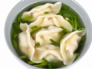 Chicken & Chive Dumpling Noodle Soup