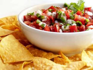 Side of Tortilla Chips and Jalapeno Pico