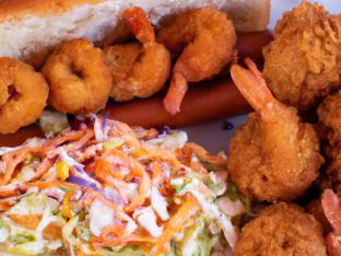 Fried Shrimp Po Boy with Hushpuppies and Coleslaw [21 oz]