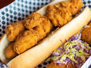 Chicken Tender Po Boy with Hushpuppies and Coleslaw [21 oz]