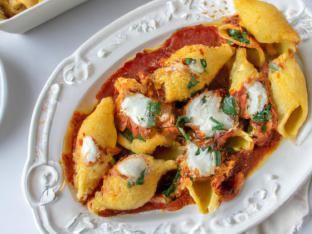 Stuffed Shells with Breaded Zucchini