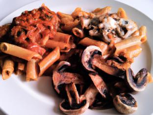 Chicken Vesuvio with Sautéed Mushrooms